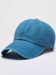 1 件女士纯色水洗棒球帽，适合春季、夏季、秋季户外活动