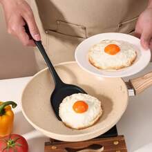 Ensemble de 8 ustensiles de cuisine en silicone pour poêles antiadhésives - Outils de cuisine résistants à la chaleur avec crochets (Noir) - Comprend une spatule, une pelle à égoutter, une cuillère à riz, un passoire, une louche à soupe, des pinces à aliments, une pelle à wok, une pince à nouilles - Ustensiles de cuisine essentiels pour le sauté