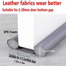 1pc Door Sealing Strip, Door Bottoms Sealer For Bedroom Door, Noise Insulation, Dust-Proof, Windproof - Multicolor - View 3