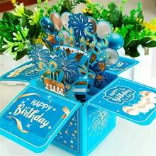 A Unique 3D Pop-Up Birthday Card Box With Envelope And Note - Hand-Engraved Laser-Cut Paper Sculpture Design - Personalized Pop-Up Greeting Card For Family, Friends And Loved Ones - Perfect For Valentine's Day And Birthday Celebrations