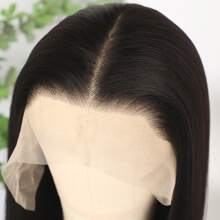 13X6 Platinum White Synthetic Lace Front Wigs 28 Inch Pre Plucked Long Straight Hair Wigs Glueless White Wigs Heat Resistant Fiber Hair Natural Halloween Wigs Platinum Blonde Lace Front Wigs For Women For Daily Christmas Party Cosplay Use - 黑色 - 查看 8