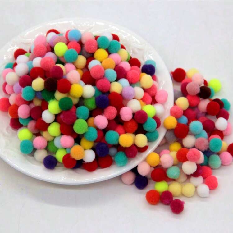 10/15/20/25/30mm 蓬松柔软绒球 手工制作服装婚礼装饰 DIY 绒球 毛毡球 缝纫工艺用品 - mix - 查看 14