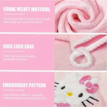 Sanrio Sanrio Ultra Soft Bath Towel Set, Cute KT Cat Towel, Home Soft Coral Velvet Absorbent Quick Drying Bath Towel, Face Towel Non Shedding Hair, Suitable For Both Men And Women, Ideal Home Bathroom Accessory Home Bathroom Decor