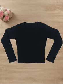 Blusa de Manga Longa Canelada – Conforto e Elegância Casual