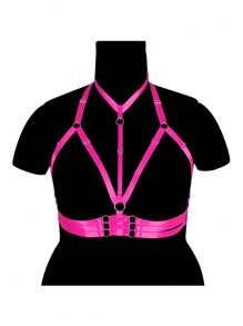Women Plus Size Harness Strappy Hollow Out Cross Elastic Cage Bra Cupless Bra Body Lingerie For Ladies - Multicolor - View 9