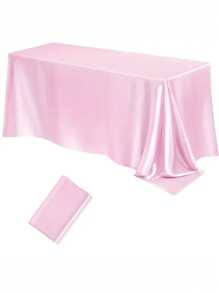 1PC Luxury Satin Tablecloth Glittering Rectangular Fabrics Of Various Colors Perfect For Weddings, Ceremonies, Festivals And Birthday Parties Multifunctional Dining Table Layout | Elegant Tablecloth | Tablecloth