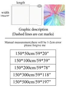 1 件 7 色欧根纱面料,适用于婚纱时尚 DIY、节日装饰背景 - 彩色 - 查看 3
