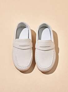 Modne, codzienne, nowe, antypoślizgowe, odporne na zużycie, lekkie mokasyny typu Oxford dla chłopców - Beżowy - Zobacz 4