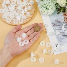 50 件 20 毫米塑料安全娃娃关节 - 用于制作熊和玩具的 DIY 工艺用品，娃娃骨架身体连接器 - 白色 - 查看 5