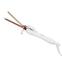 1 pieza Plancha de pelo y rizador 2 en 1 con enchufe europeo, temperatura ajustable, herramienta de peinado para cabello esponjoso, nuevo LAC de color blanco