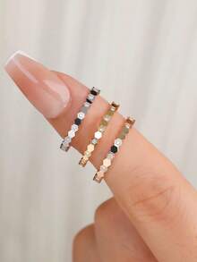 Bộ 3 chiếc nhẫn hình tổ ong - Bộ trang sức thời trang, thích hợp để đeo hàng ngày, làm quà tặng Giáng sinh, Năm mới, Ngày Valentine và các dịp lễ khác. - Bộ nhẫn tổ ong - Xem 5