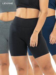 Kit 3 Short Fitness Legging Gym Women - Biru - View 1
