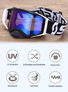 1pc Motocross Goggles, Dirt Bike Motorcycle Glasses, Off-Road MX ATV Skiing Cycling Eyeglasses, Outdoor Sports Helmet Masks, High-Definition Lens Motorcycle Goggles,Men's And Women's Gifts