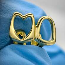 THATBOY 2件套牙齿装饰，带星形立方氧化锆牙冠，微镶上下牙套，男女通用饰品 - 彩色 - 查看 12