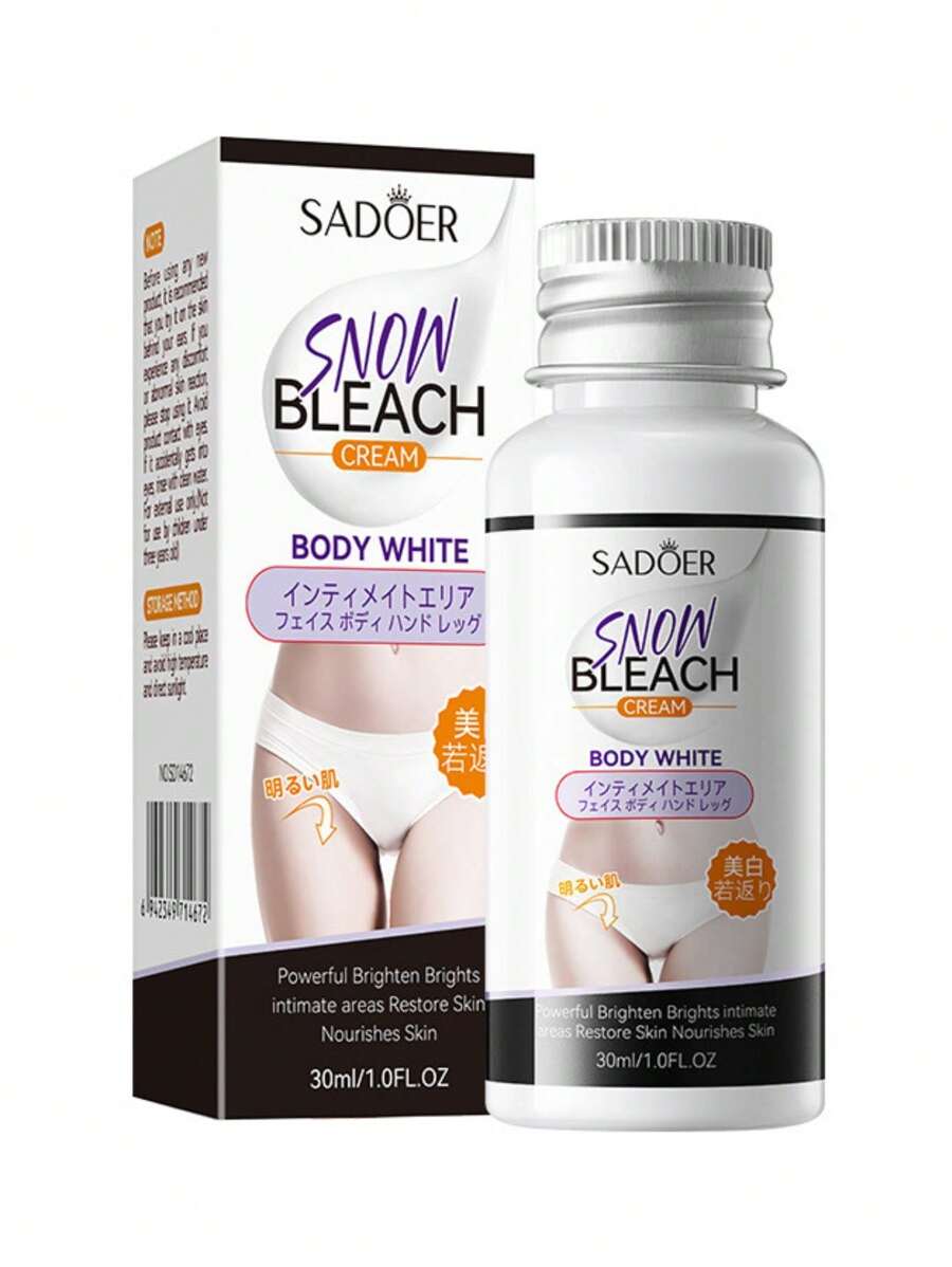 Crema blanqueadora De Partes íntimas Suero blanqueador de axilas Blanqueador de glúteos y rodillas Aclarador Sadoer - Blanco - Ver 1
