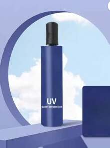 Mini paraguas de bolsillo ligero a prueba de viento, duradera, Plegable, portátil, protector solar - Negro - Ver 7