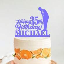 1Pc Personalized Golfing Cake Topper, Golf Birthday Cake Topper, Golf Player Birthday Decorations, Male Retirement Cake Topper, Golf Theme Party - Multicolor - View 14