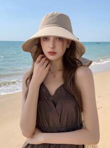A 2025 New Summer Neck Protection Sun Shawl Sun Hat For Women All-Match Fashion Anti-Ultraviolet Enlarged Brim Sun Hat