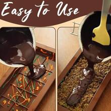 1/2/3pcs Thick Chocolate Bar Silicone Mould, Heat Resistant Non-Stick Chocolate, Candy, Mousse, Cake Decoration Baking Mould, DIY Handmade Soap, Candle, Epoxy Resin Crafts