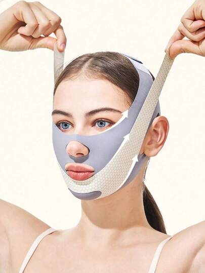 1pc Minimalist Gray/Pink/Purple Elastic Face Mask Strap, Seamless Comfortable Double-Layer Reusable Mask Band, Suitable For Daily Wear