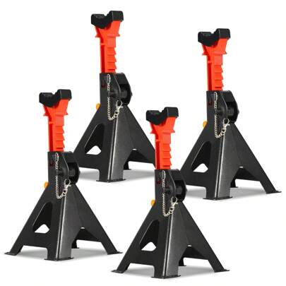 Sonnewelt Gato hidráulico con capacidad de carga de 3T, altura regulable 285-430mm, acero robusto, con cierre de seguridad y protección de goma, ideal para coches, caravanas y autocaravanas (1/2 par)