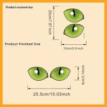 夜光绿色马桶座贴花 - 可移除防水自粘贴纸，适用于浴室、客厅、卧室和办公室墙壁装饰，光滑表面采用迷人的夜光设计 - 彩色 - 查看 3
