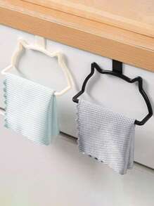 1 cái [Móc treo khăn hình mèo con một thanh] Móc treo khăn hình mèo con đáng yêu Không cần khoan Móc treo cửa sau thanh đơn Giá để đồ nhà tắm Giá treo khăn bằng nhựa cho đồ dùng nhà bếp - Nhiều màu - Xem 3