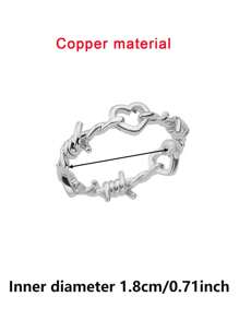 1 件精致双层结戒指女士 18K 镀金不锈钢开口可调节戒指订婚结婚珠宝时尚配饰情人节礼物