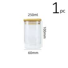 1PC/6PCS/12PCS Clear Glass Jars, Glass Condiment Jar, Spice Container With Airtight Bamboo Lids - Perfect For Tea, Coffee, Spice, Candy Storage - Includes Labels And Markers For Easy Organization - Ideal Kitchen Gadgets And Party Supplies