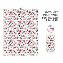 Natural Series Flowers Leaves Colored Pattern Polymer Clay Transfer Paper Disposable Stickers Printing Paper Earrings Making