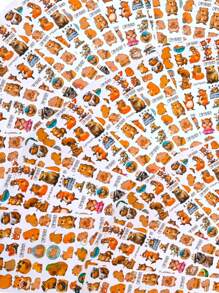 120 Pegatinas sticker de capibara en papel holografico ¡El toque perfecto para tus cosas! - 120 Capibaras - Ver 6