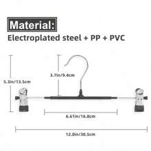 20 件/1 件全浸防腐防锈裙子/裤子/袜子/内衣无痕夹，不锈钢防锈衣服晾衣架带无痕夹，适用于家庭和服装店，可调节