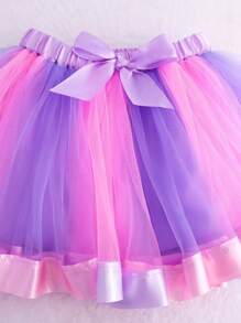 Young Girl Pink Unicorn "Happy Birthday" Graphic T-Shirt And Purple/Pink Tulle Skirt Set With Headband And Sash, Party Outfit
