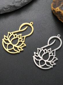 1 件不锈钢花卉莲花吊坠，经典复古美丽优雅，可用作项链、钥匙扣、DIY 珠宝配件，适合作为礼物 - 蓮花系列 - 查看 11