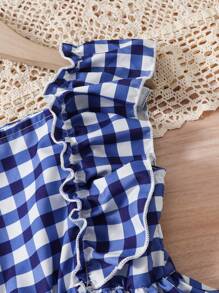 2 chiếc váy chữ A không tay in họa tiết hoa và lưới cho bé gái, thời trang thường ngày mặc ngày hè, mặc trong nhà và ngoài trời - Nhiều màu - Xem 7