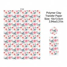 Natural Series Flowers Leaves Colored Pattern Polymer Clay Transfer Paper Disposable Stickers Printing Paper Earrings Making