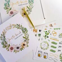 4 Sheets/Set Clipbook Wedding Stickers Creative Valentine's Day Stickers Love Decoration Planning Handheld Wedding Stickers - Multicolor - View 4