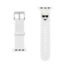 Karl Lagerfeld Correa Karl Lager Silicón Para Apple Watch 42/44 Mm - Blanca - Blanco - Ver 2
