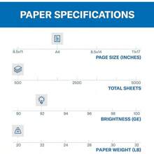Paquete de 10 resmas (5,000 hojas) de papel Hammermill A4, 20 lb, papel para fotocopias (210 mm X 297 mm), 92 de brillo, fabricado en EE. UU., 105500C - A4 - Ver 2
