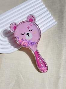 1把可爱卡通透明闪光梳，双面老虎熊猫图案，便携迷你发梳，适合随身携带，发梳，梳子，美发工具，美发产品和配件，理发店美容旅行必备，返校季，旅行度假必备，女士美发配件，刷子，发刷，梳子，解结梳，发刷，木梳，发刷，迷你发刷，解结梳，发刷，卷发刷，美发设备，小梳子，迷你发梳，旅行必备，旅行必备，发型，美发，发刷，背梳，造型刷，卷发刷，边缘刷，发梳，梳子，梳头发，发梳套装，梳头发，卷发梳，解结梳，女士发梳，头发，旅行，美发产品，美发工具，美发用品，理发师，理发师配件，理发店，美发设备