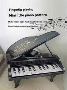 Minipiano de teclado infantil con modo de función multipulsación, incluye múltiples melodías, 24 teclas negras y blancas para tocar, juguete de piano electrónico realista para juego interactivo entre padres e hijos, para niños y niñas
