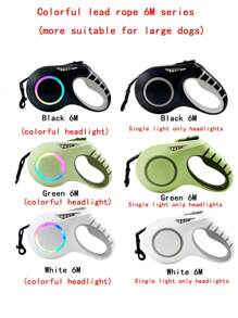 Smycz dla zwierząt domowych z automatycznym zwijanym przewodem LED Light USB do ładowania Smycz dla golden retrievera Akcesoria dla zwierząt Łańcuch dla psa