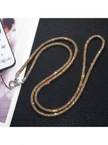 Correa para bolso de hombro desmontable de lujo con cuentas de cristal, correa cruzada de cadena de moda para bolso para mujeres, adornada con cristales para regalos de alta gama para madre, familia, amigos, cumpleaños, vacaciones, adorno para teléfono, cordón para teléfono