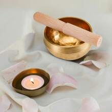 唱钵 3.15 英寸小号铜材质，声音清脆，适合醒悟、瑜伽、冥想、缓解心理压力，也可作为礼物赠送 - 彩色 - 查看 12