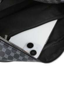 Men's PU Leather Printed Dopp Kit, Travel Shaving Set, Wrist Pouch, Anti-Theft Business Wallet, Clutch Wallet, Suitable For Teens, Casual Outdoor, Athletic, Vacation, Travel, Graduation Gifts, Birthday Dress Accessories - Multicolor - View 4