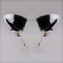 1pc Cat Ear Headband With Bow For Cosplay - Multicolor - View 10