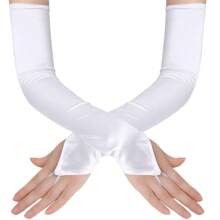 1 đôi găng tay dài không ngón kiểu dáng thanh lịch, cổ điển, màu trơn, thích hợp cho tiệc tùng, hẹn hò, đám cưới, tiệc sinh nhật, biểu diễn, cosplay, các sự kiện buổi tối mùa hè. - A - Xem 7