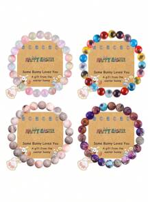 1pc Easter Day Gifts For Women Men , Christian Gifts For Friend Family, Rabbit Bunny Style Easter Catholic Religious Christian Jewelry - Natural Stone - View 11