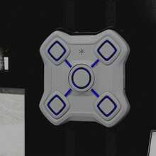 Premium 5-Light Smart Music Boxing Machine With Solid Body And High-Grade PU Material, Anti-Impact And Wear-Resistant - Light Grey - View 10