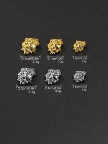 10 piezas de botones de metal vintage asimétricos y plisados, decoración versátil para abrigos, suéteres, trajes, uniformes y manualidades DIY